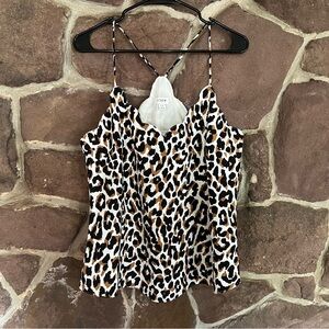 J. Crew Cheetah Print Scalloped Tank Top NWT
